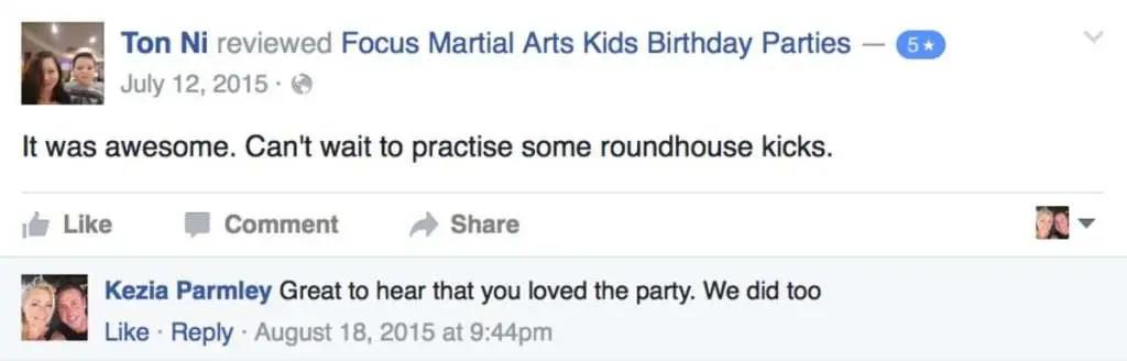 Kids Birthday Party Place Classes Near Me in Carindale | Focus Martial Arts