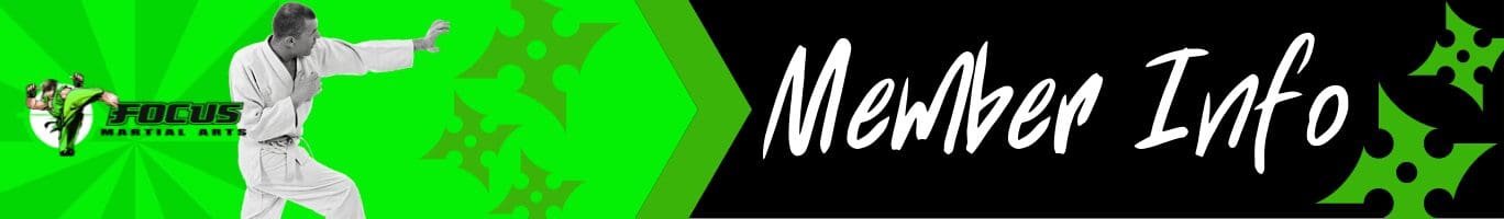 karate lessons banner - member info