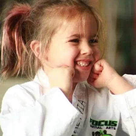 Little ninja and samurai focus martial arts