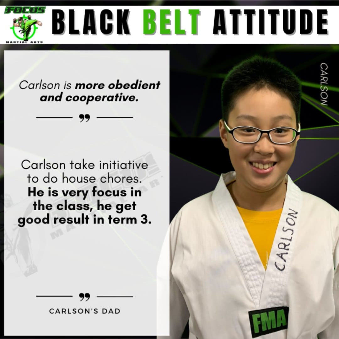 black belt attitude focus martial arts