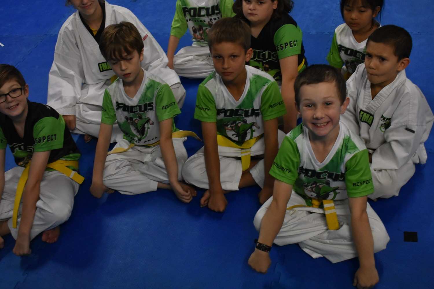 young student showing confidence from kids martial arts benefits