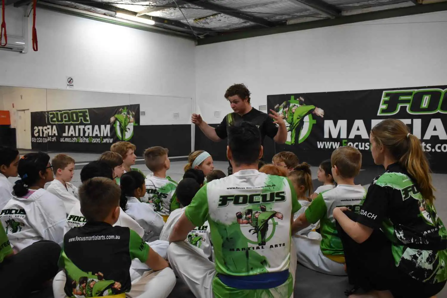 Kids building confidence through kids martial arts in Brisbane, learning to stand up for himself and feel strong again.