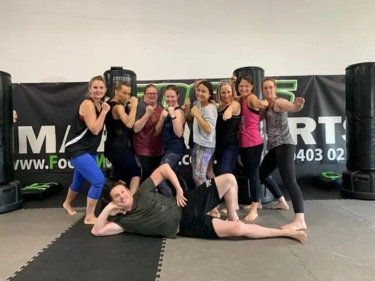 students having fun at our adult taekwondo school